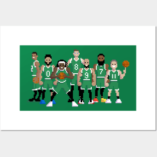 8bit Boston Basketball Squad Posters and Art